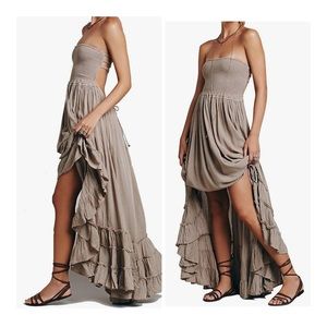 Open Back Maxi Dress in Taupe